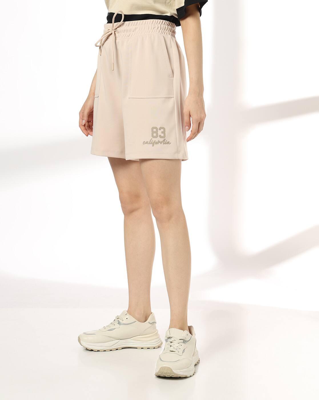 Teamspirit | Women Typographic Print Relaxed Fit Shorts|1
