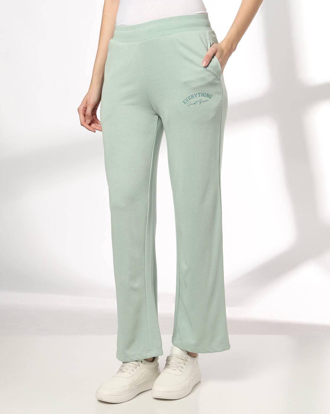 Teamspirit | Women Typographic Print Wide-Leg Track Pants|0