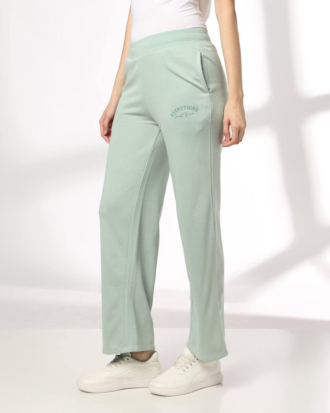 Teamspirit | Women Typographic Print Wide-Leg Track Pants|1