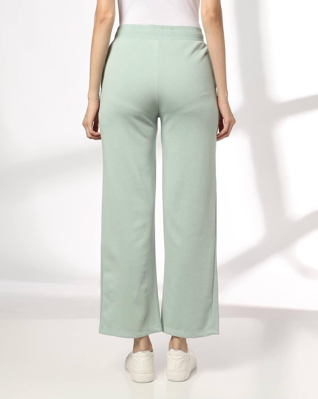 Teamspirit | Women Typographic Print Wide-Leg Track Pants|2