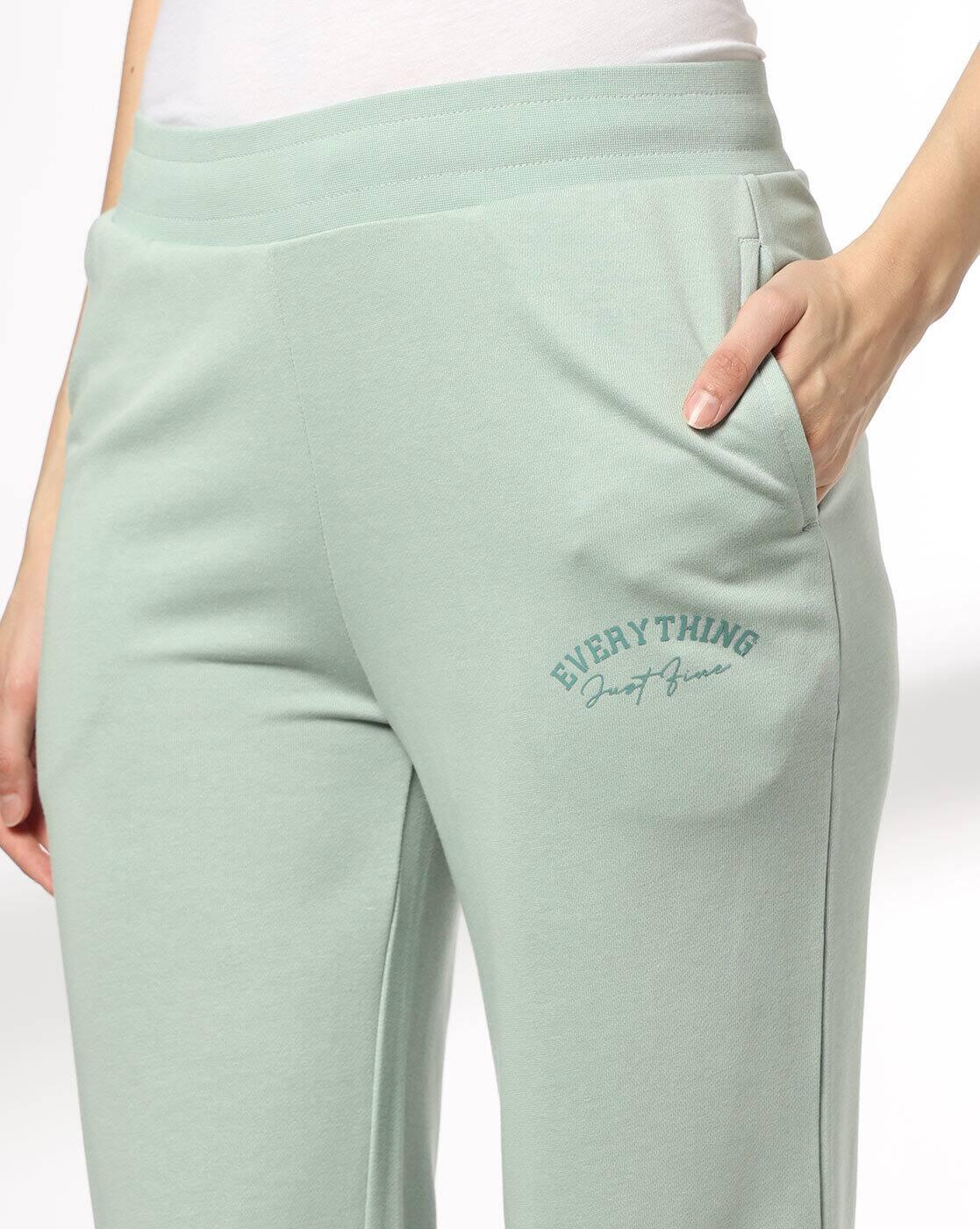 Teamspirit | Women Typographic Print Wide-Leg Track Pants|3