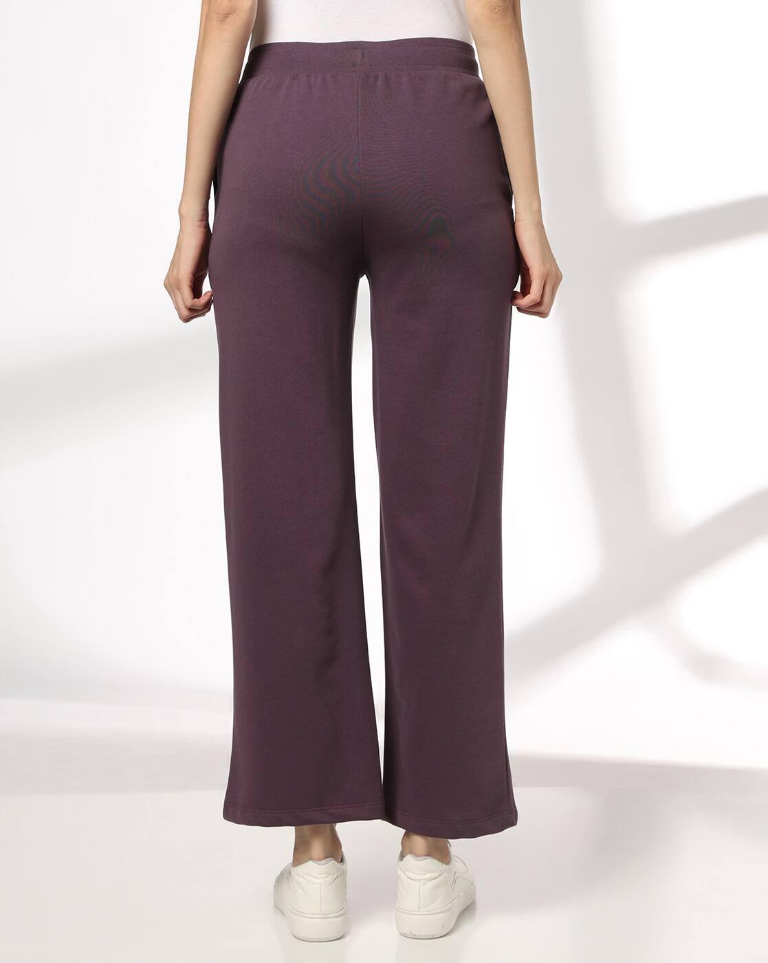 Teamspirit | Women Typographic Print Wide-Leg Track Pants|2