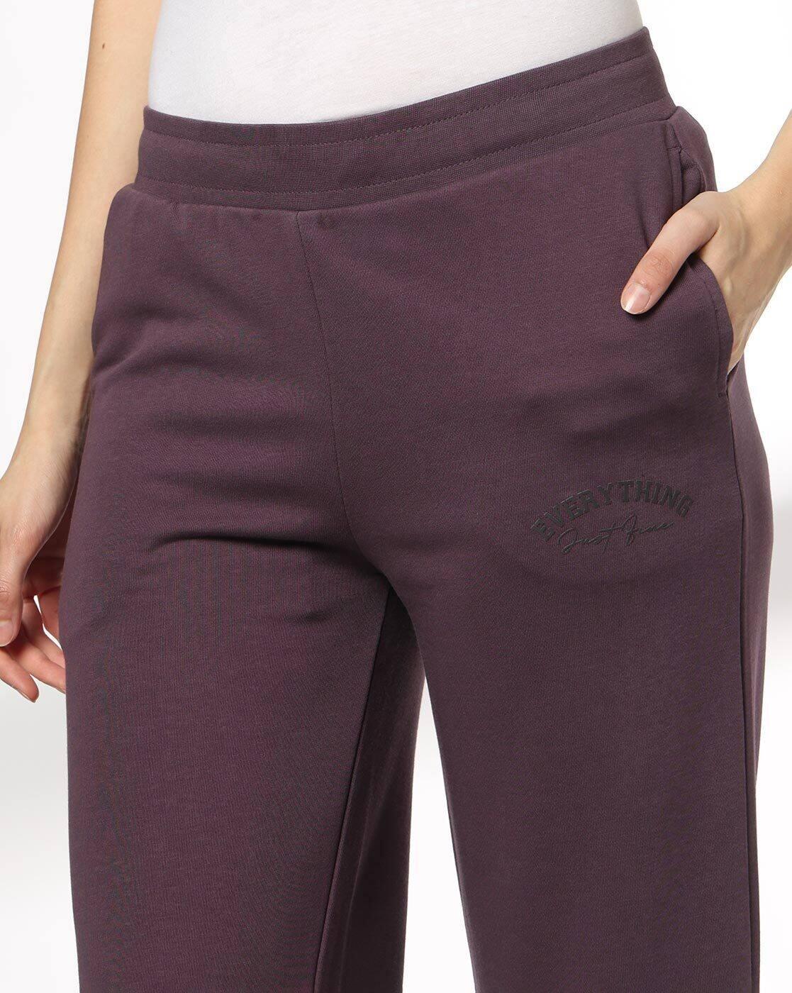 Teamspirit | Women Typographic Print Wide-Leg Track Pants|3