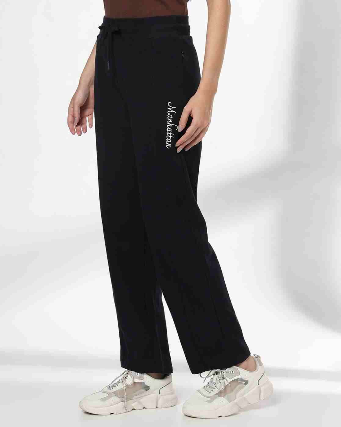 Teamspirit | Women Straight Track Pants with Typographic Print|1