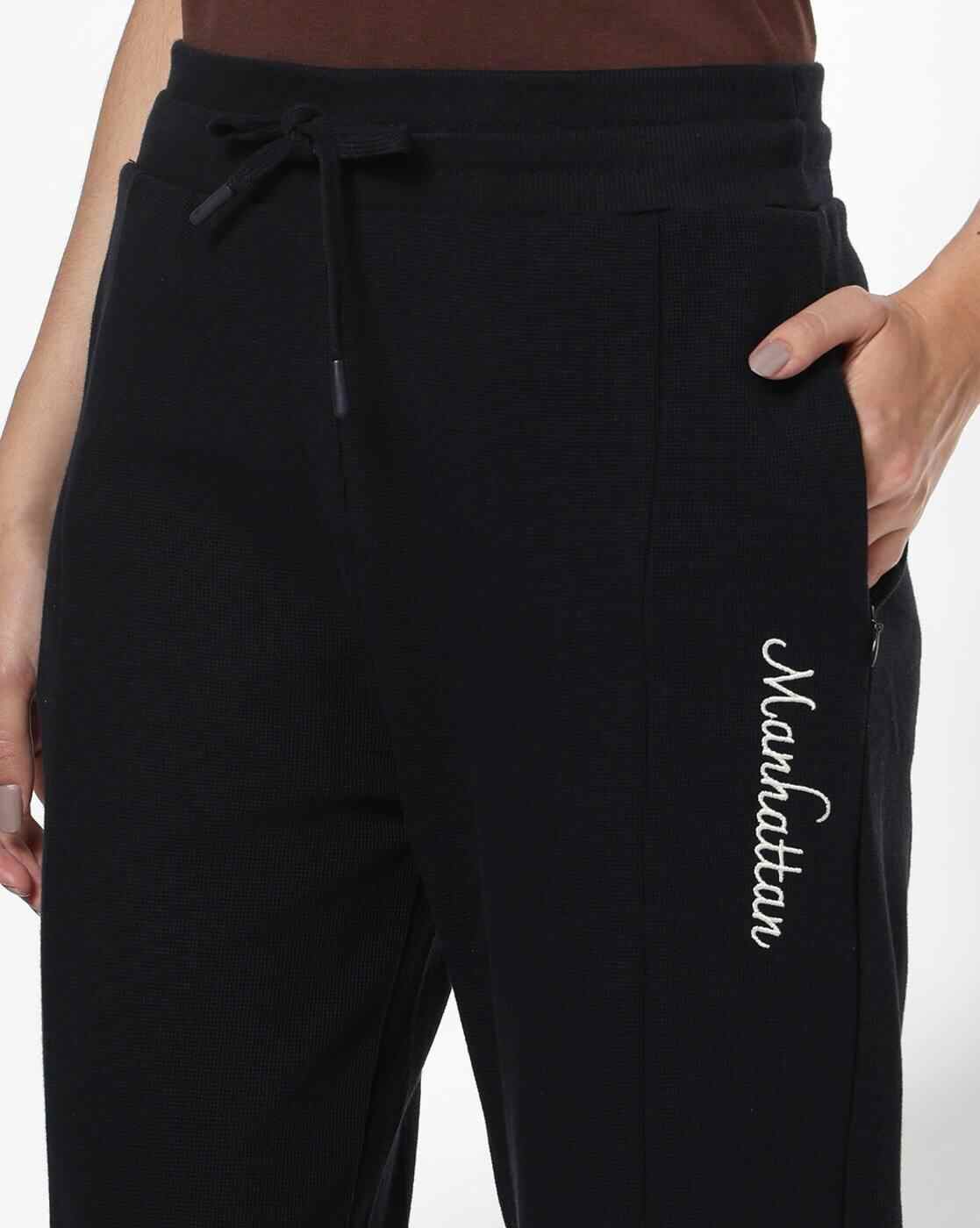 Teamspirit | Women Straight Track Pants with Typographic Print|3