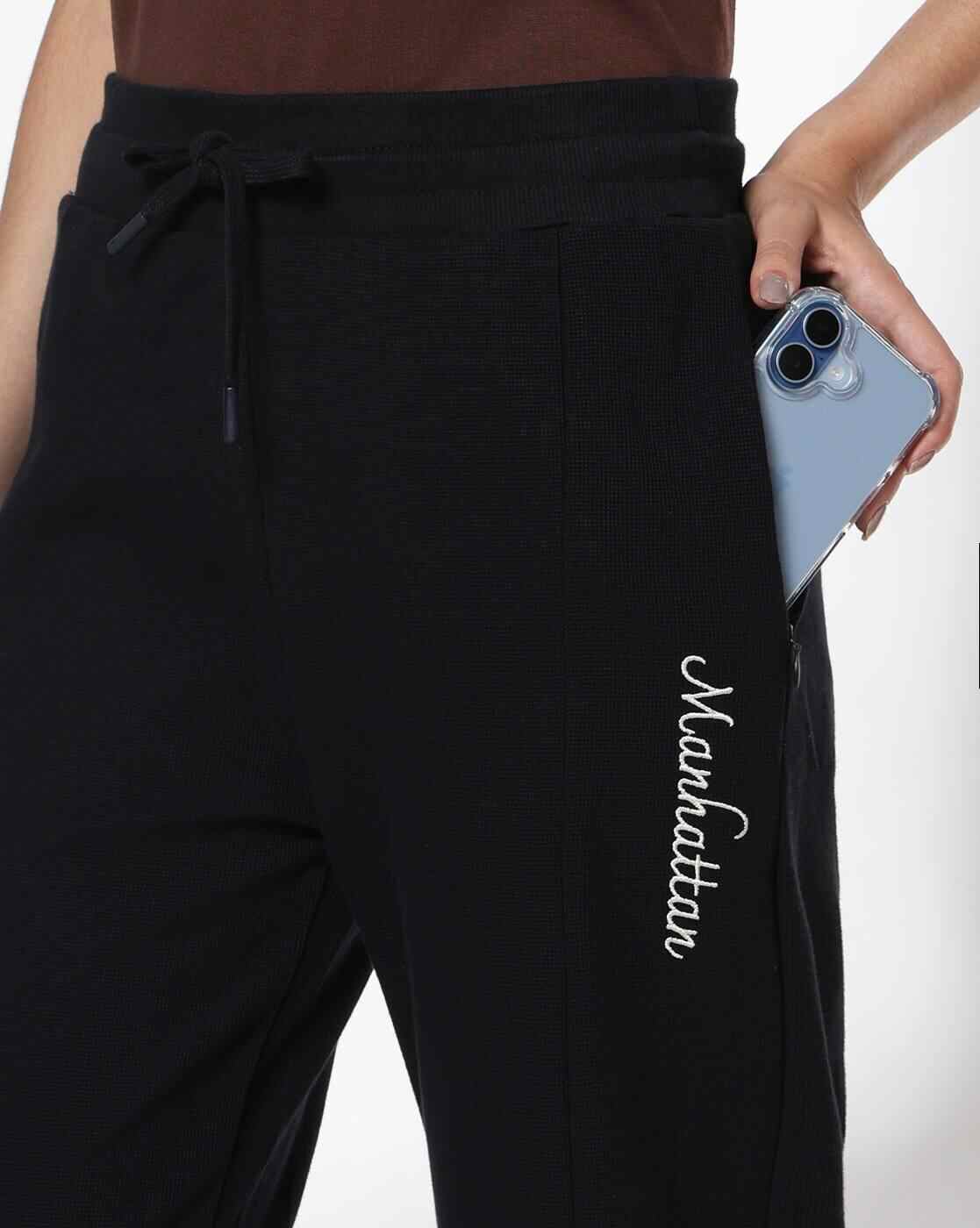Teamspirit | Women Straight Track Pants with Typographic Print|4