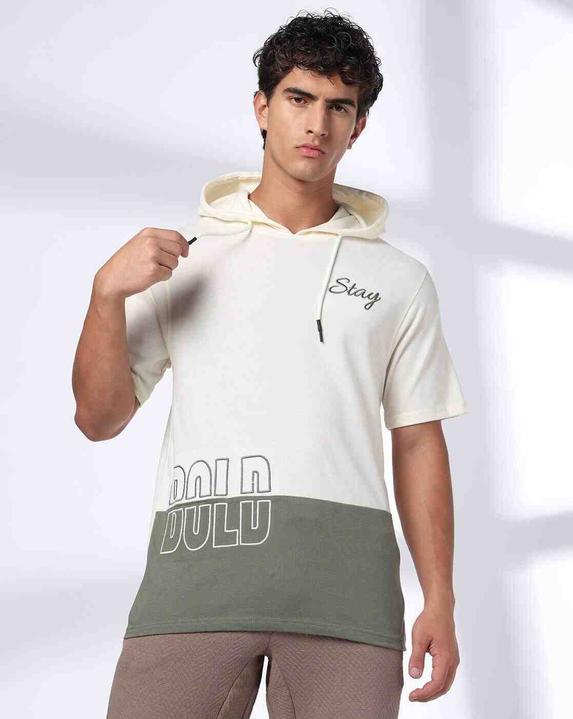 Teamspirit | Men Colourblock Regular Fit Hooded T-Shirt|0