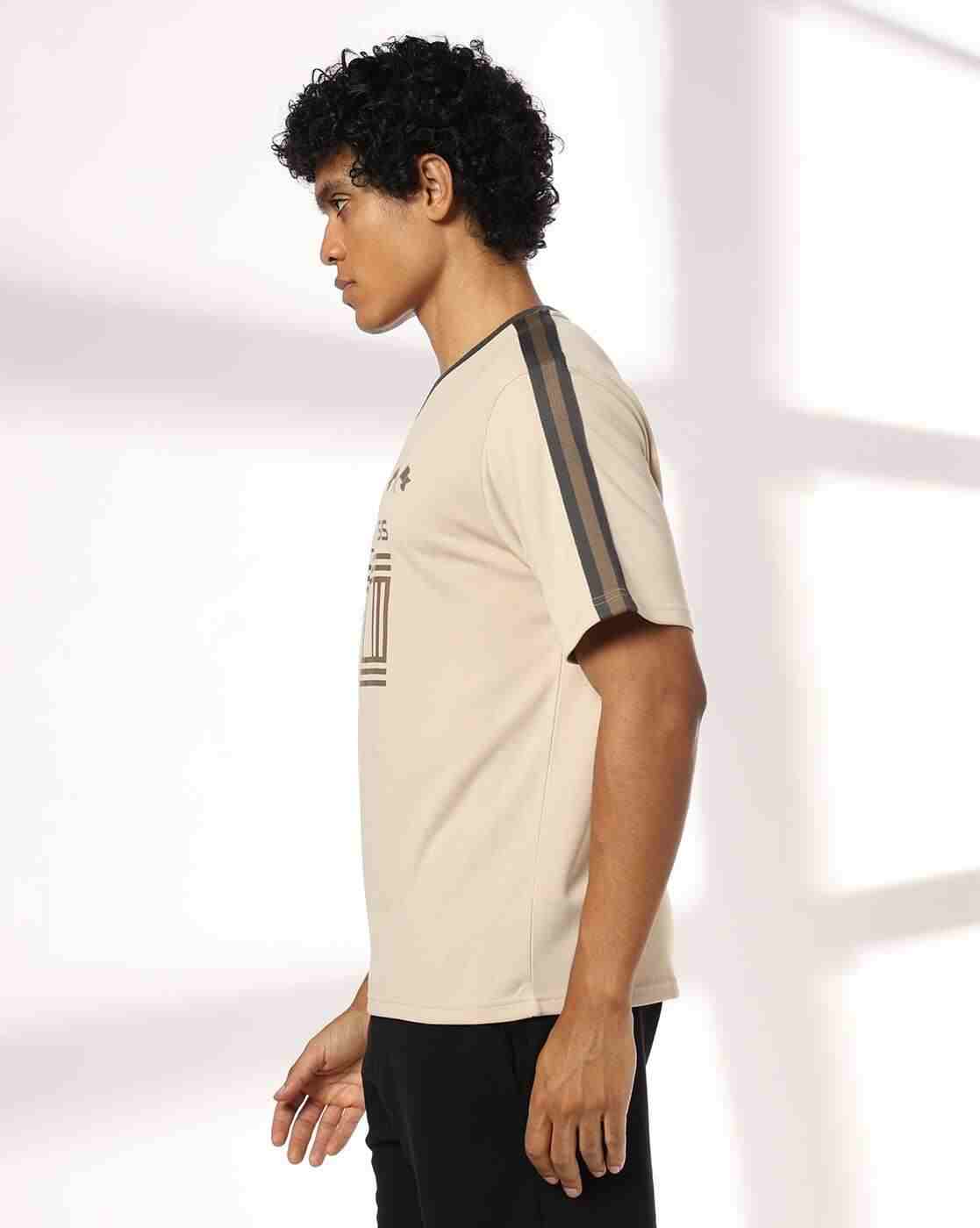 Teamspirit | Men Printed V-Neck Regular Fit T-Shirt|1