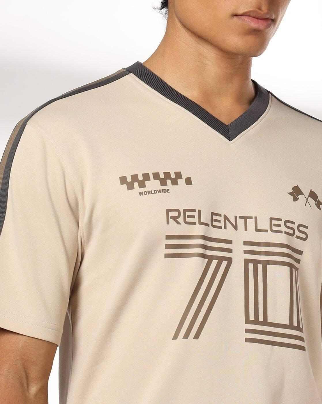 Teamspirit | Men Printed V-Neck Regular Fit T-Shirt|3