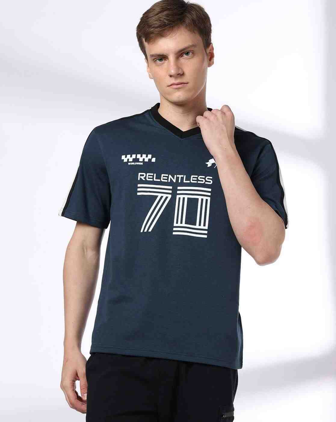 Teamspirit | Men Printed V-Neck Regular Fit T-Shirt|0