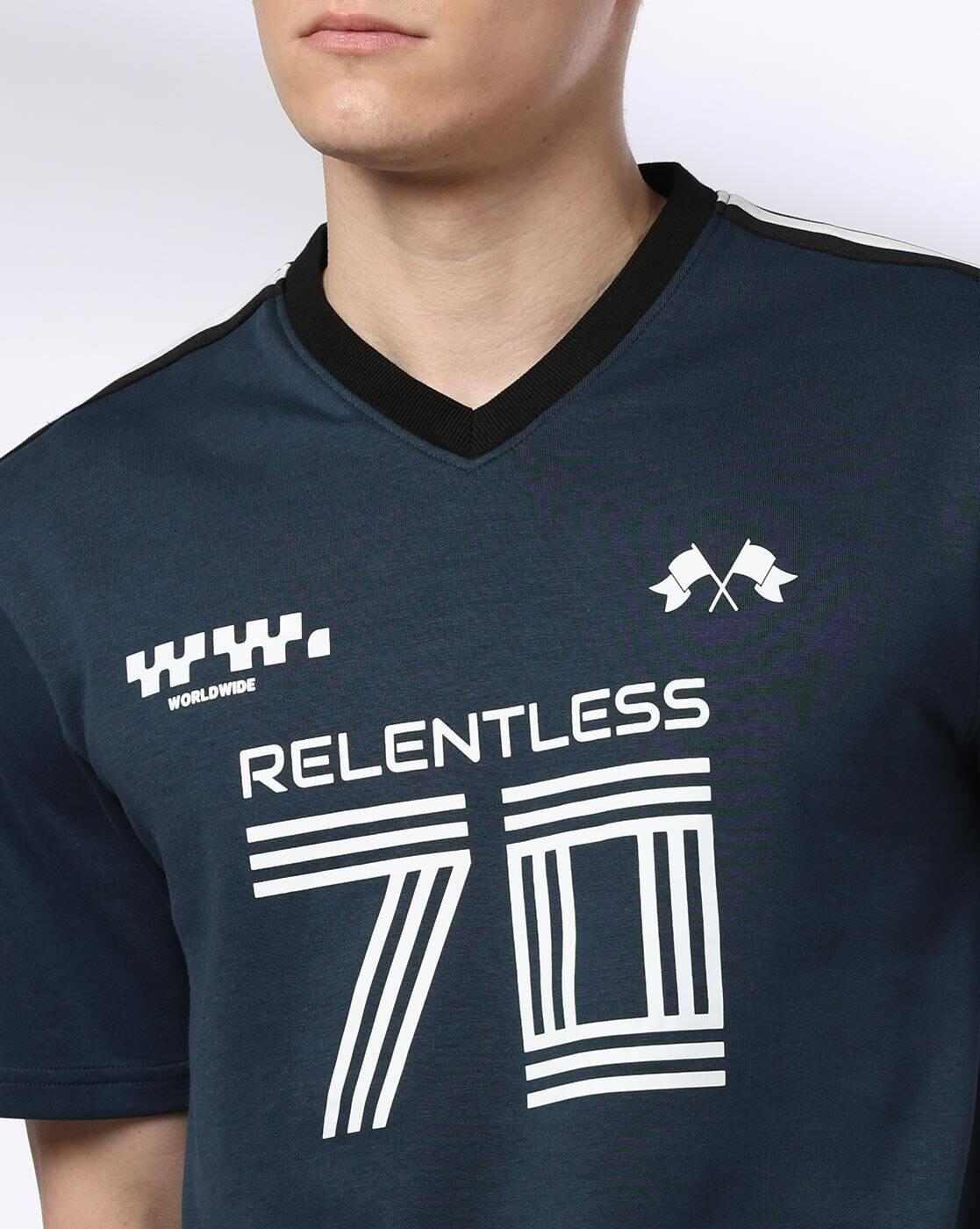 Teamspirit | Men Printed V-Neck Regular Fit T-Shirt|3