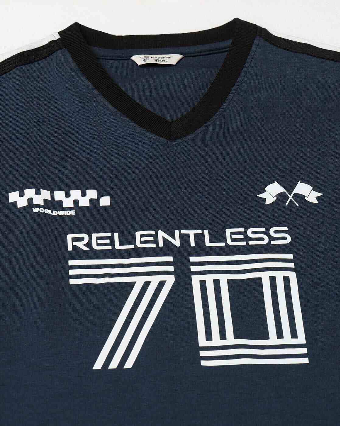 Teamspirit | Men Printed V-Neck Regular Fit T-Shirt|4