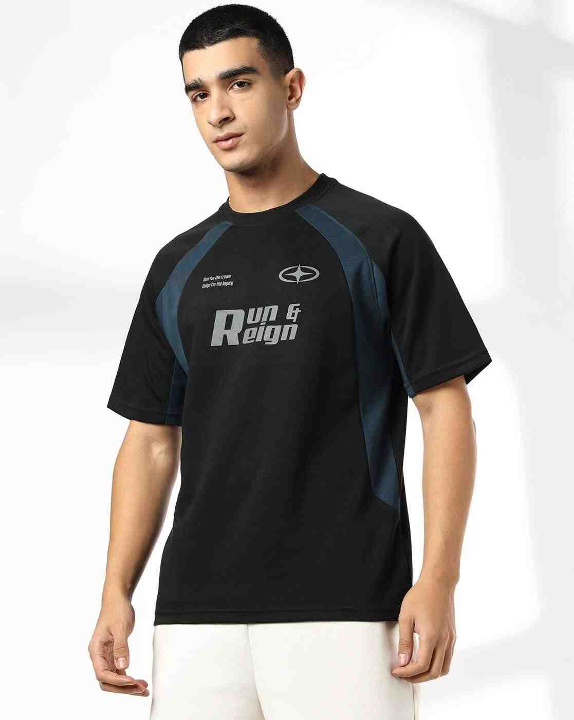 Teamspirit | Men Reflective Print Regular Fit Crew-Neck T-Shrit|3