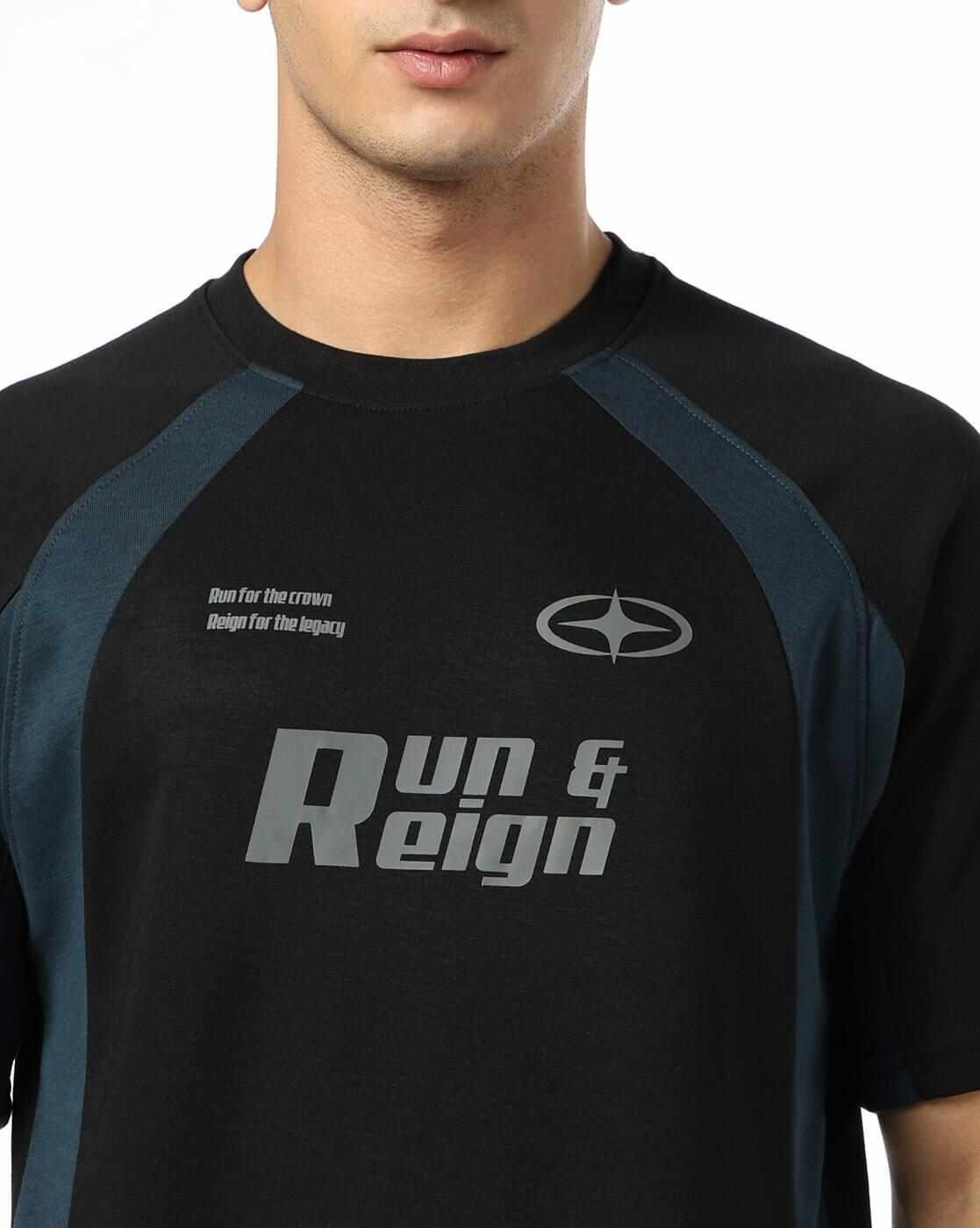 Teamspirit | Men Reflective Print Regular Fit Crew-Neck T-Shrit|4