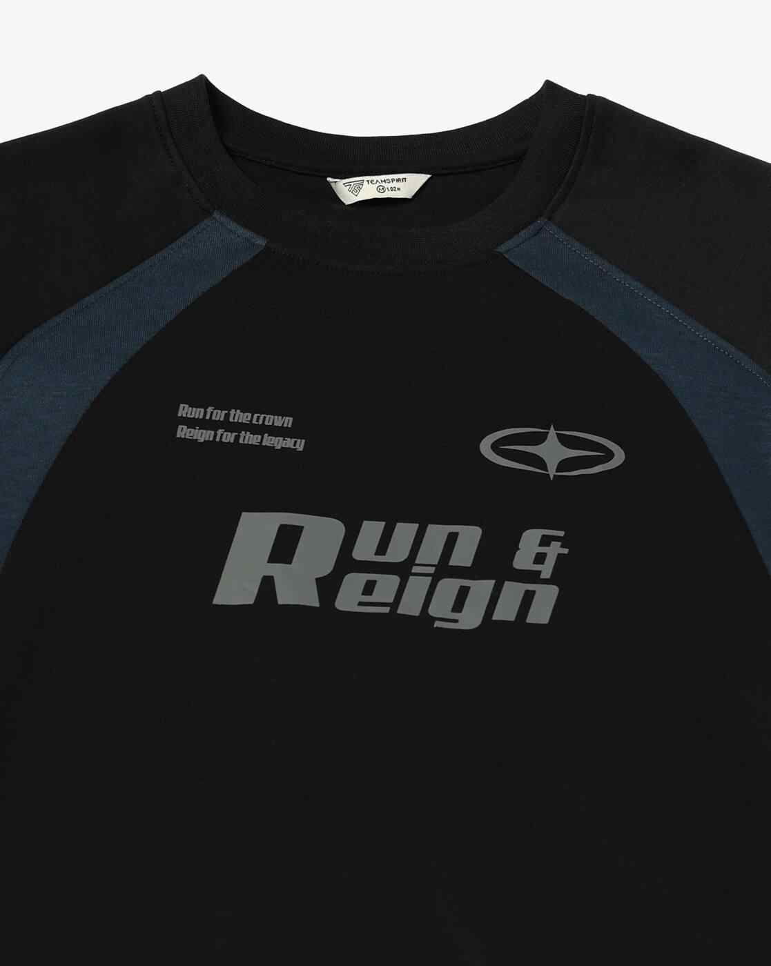 Teamspirit | Men Reflective Print Regular Fit Crew-Neck T-Shrit|5