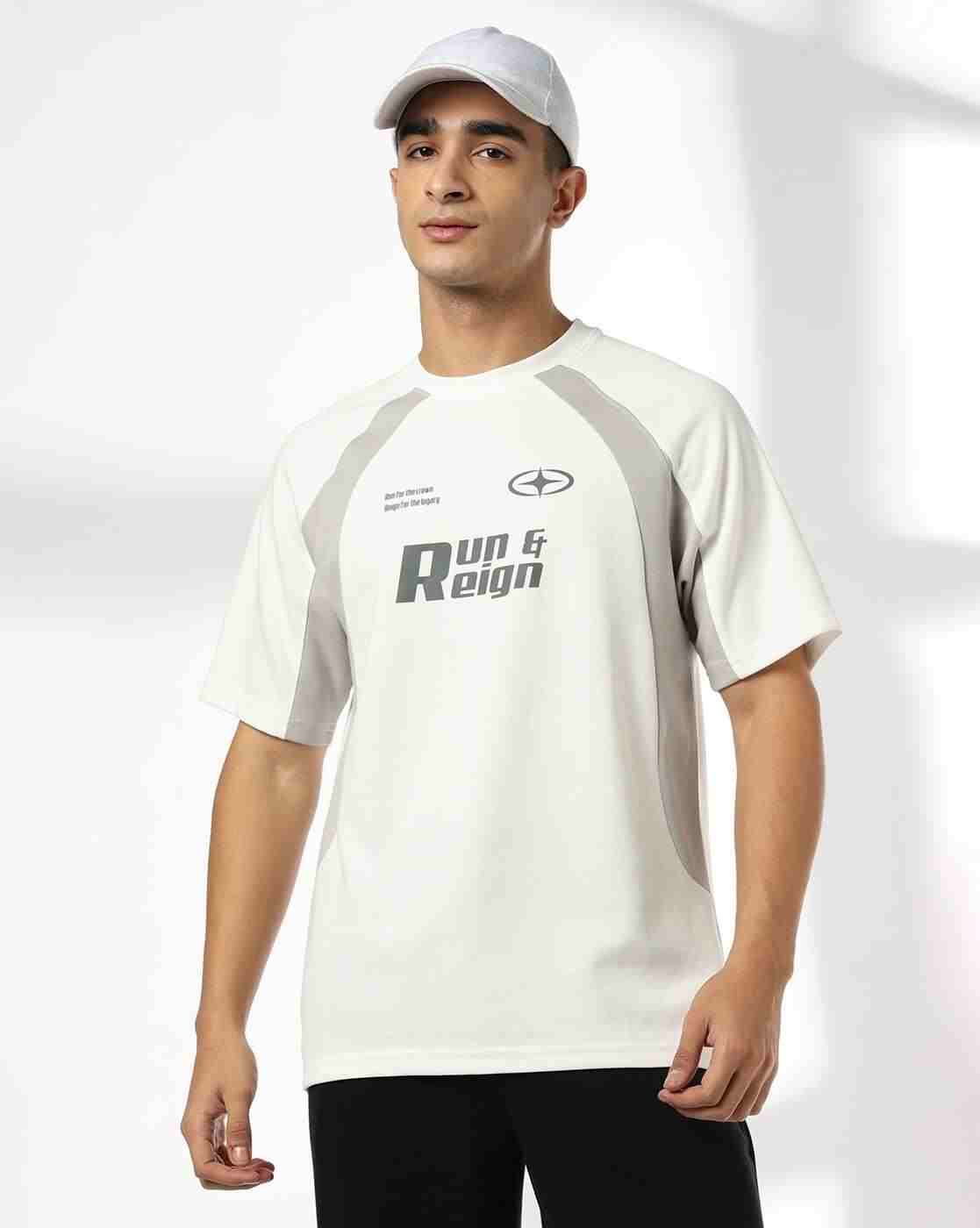 Teamspirit | Men Reflective Print Regular Fit Crew-Neck T-Shrit|0