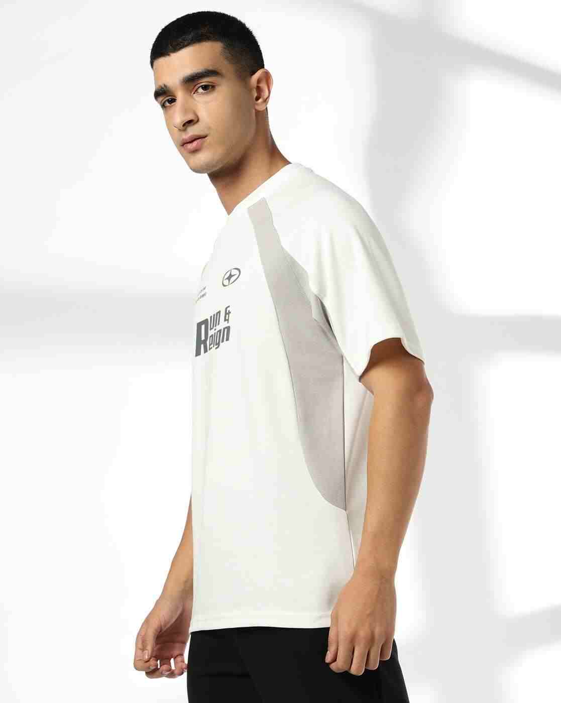 Teamspirit | Men Reflective Print Regular Fit Crew-Neck T-Shrit|1