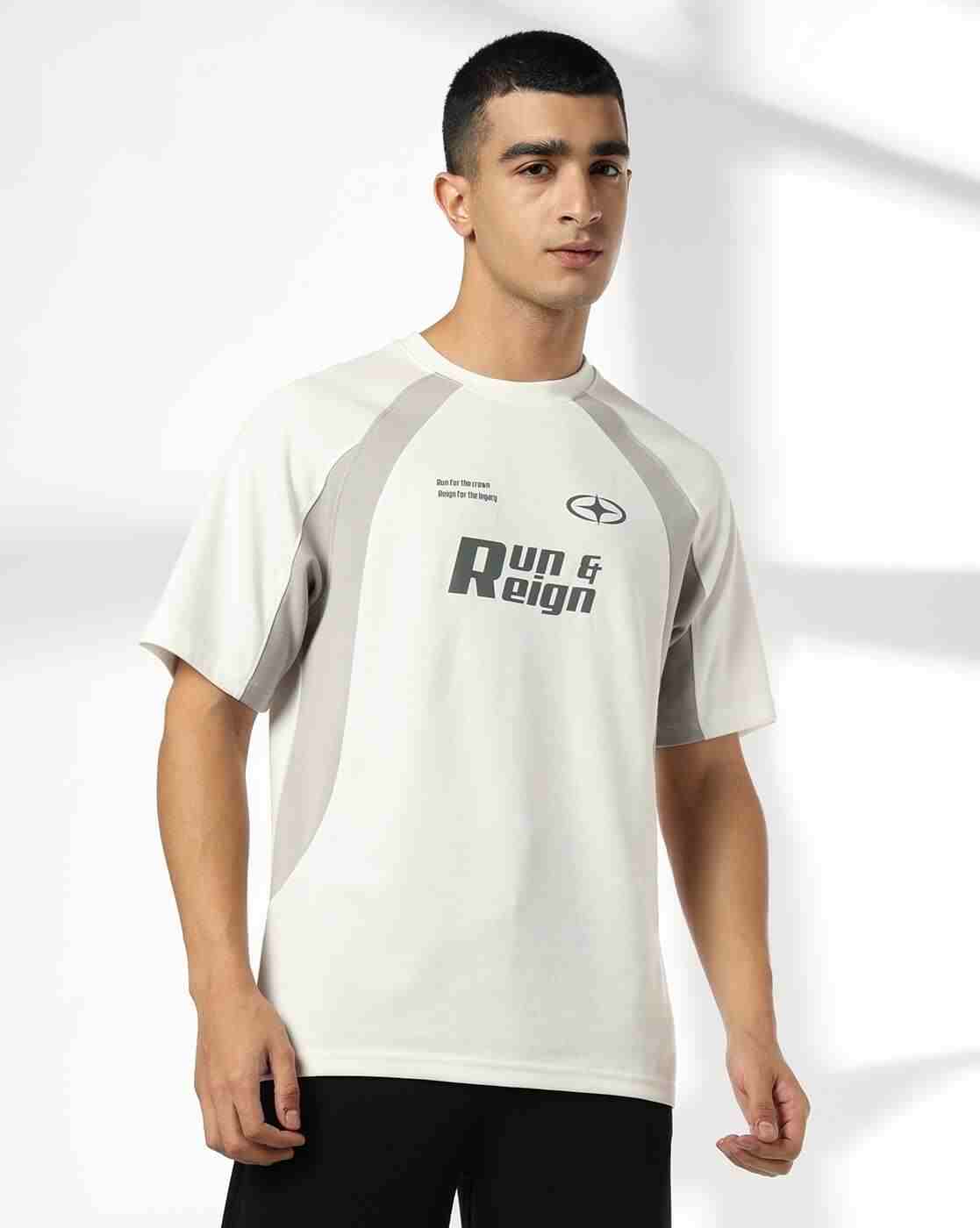 Teamspirit | Men Reflective Print Regular Fit Crew-Neck T-Shrit|3