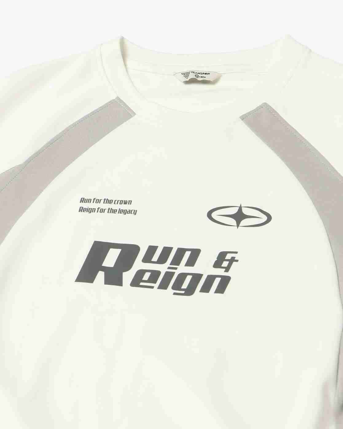 Teamspirit | Men Reflective Print Regular Fit Crew-Neck T-Shrit|5