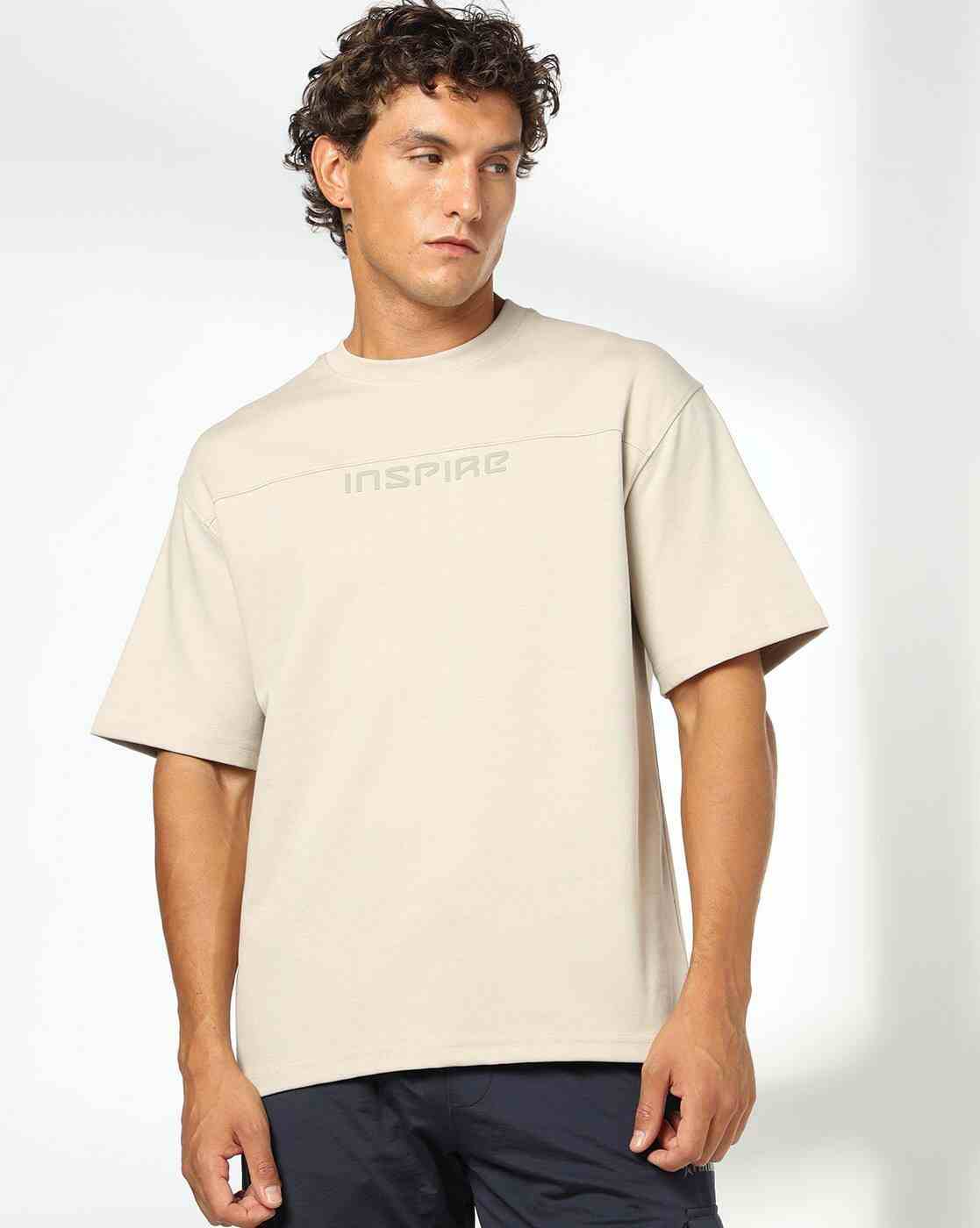 Men Crew-Neck Boxy Fit T-Shirt