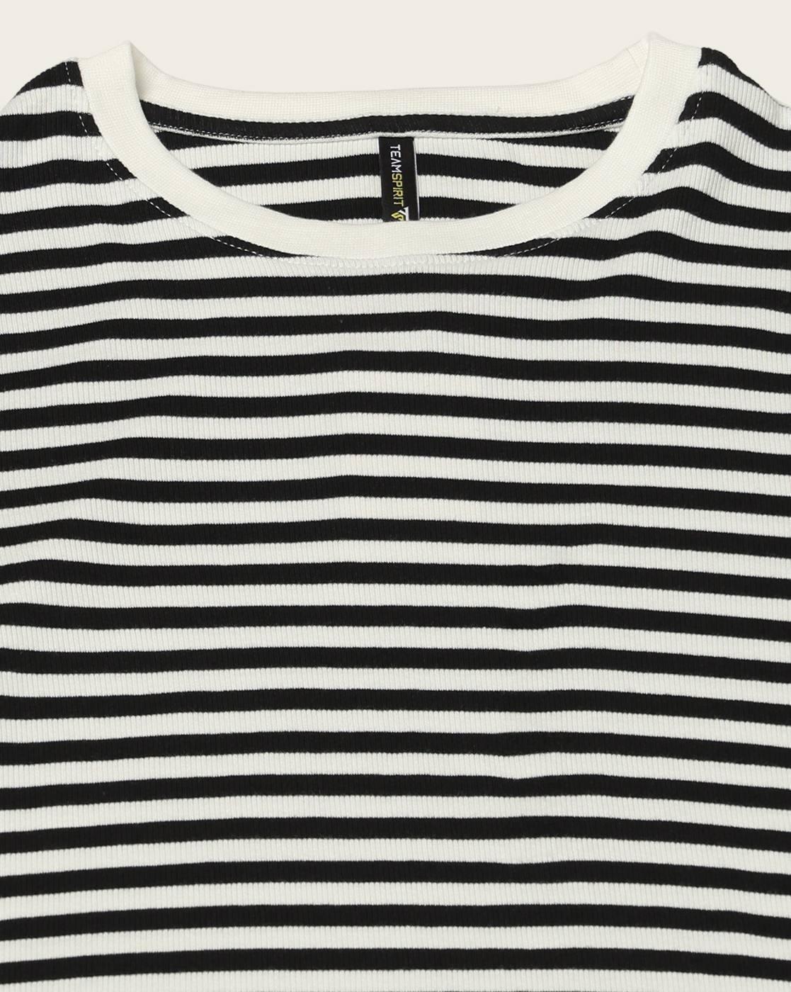 Teamspirit | Women Striped Regular Fit Round-Neck T-Shirt|4