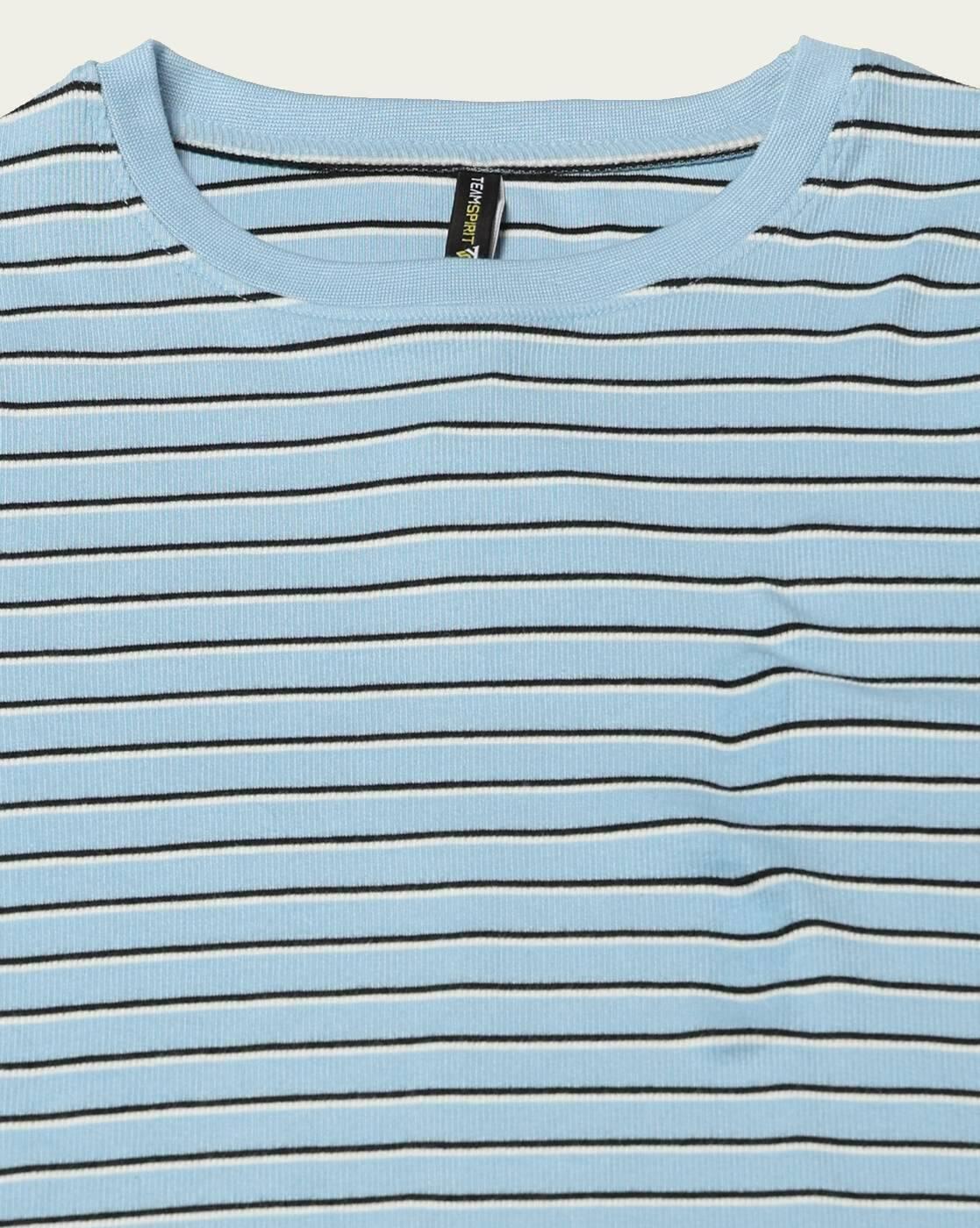 Teamspirit | Women Striped Regular Fit Round-Neck T-Shirt|4