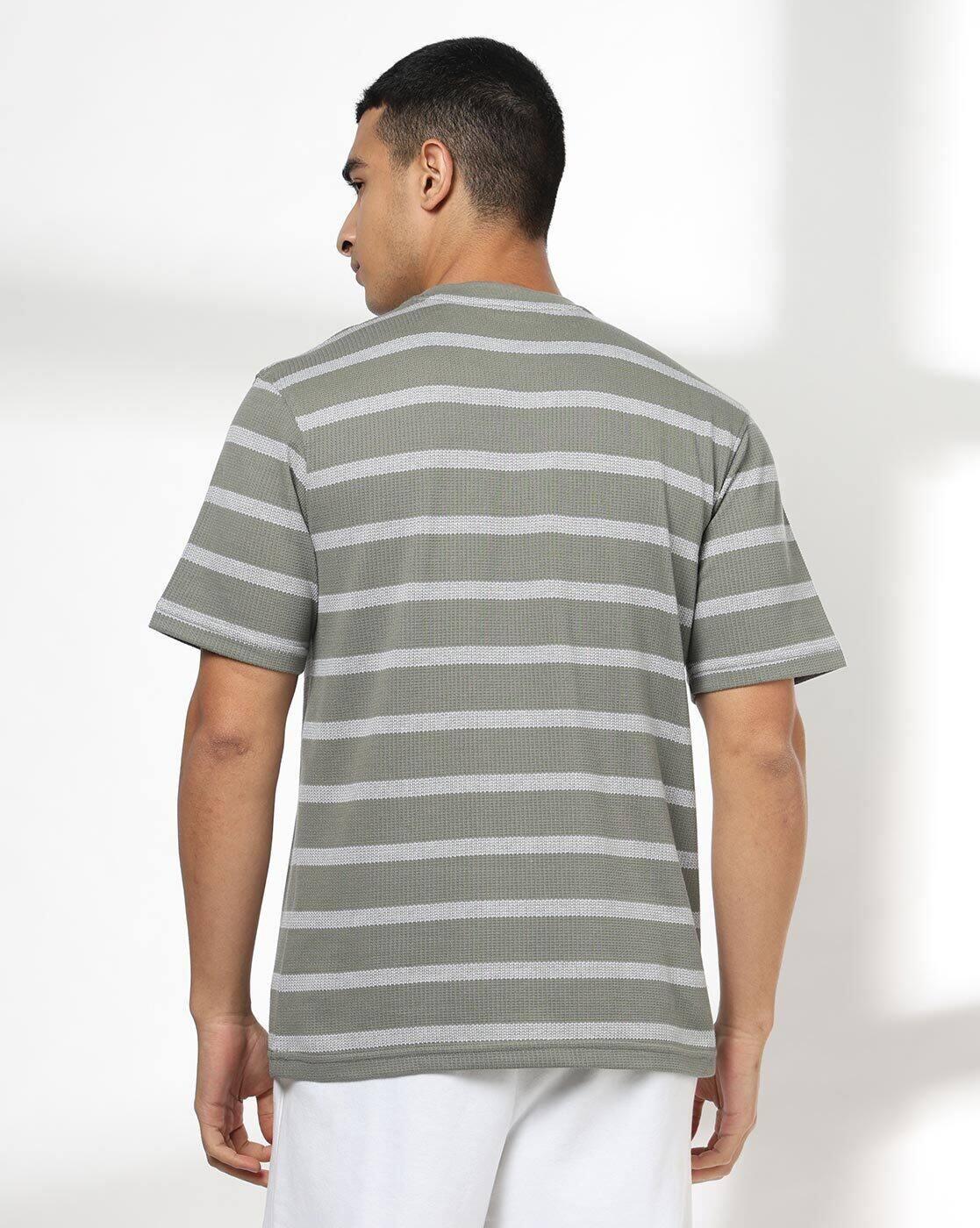 Teamspirit | Men Striped Regular Fit Crew-Neck T-Shirt|2