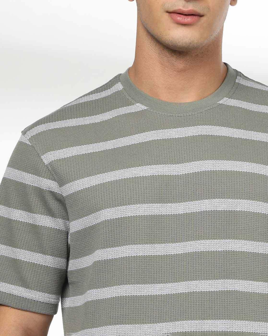 Teamspirit | Men Striped Regular Fit Crew-Neck T-Shirt|3