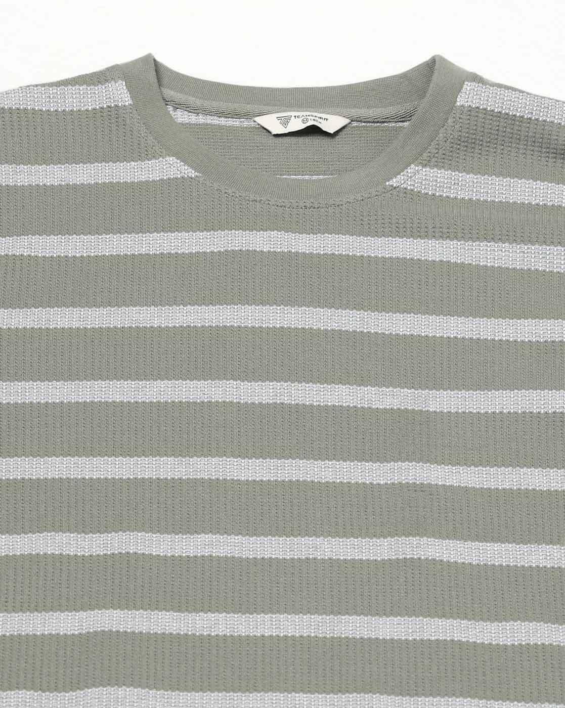 Teamspirit | Men Striped Regular Fit Crew-Neck T-Shirt|4