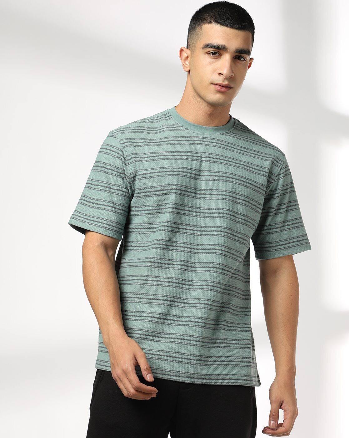 Teamspirit | Men Striped Regular Fit Crew-Neck T-Shirt|0