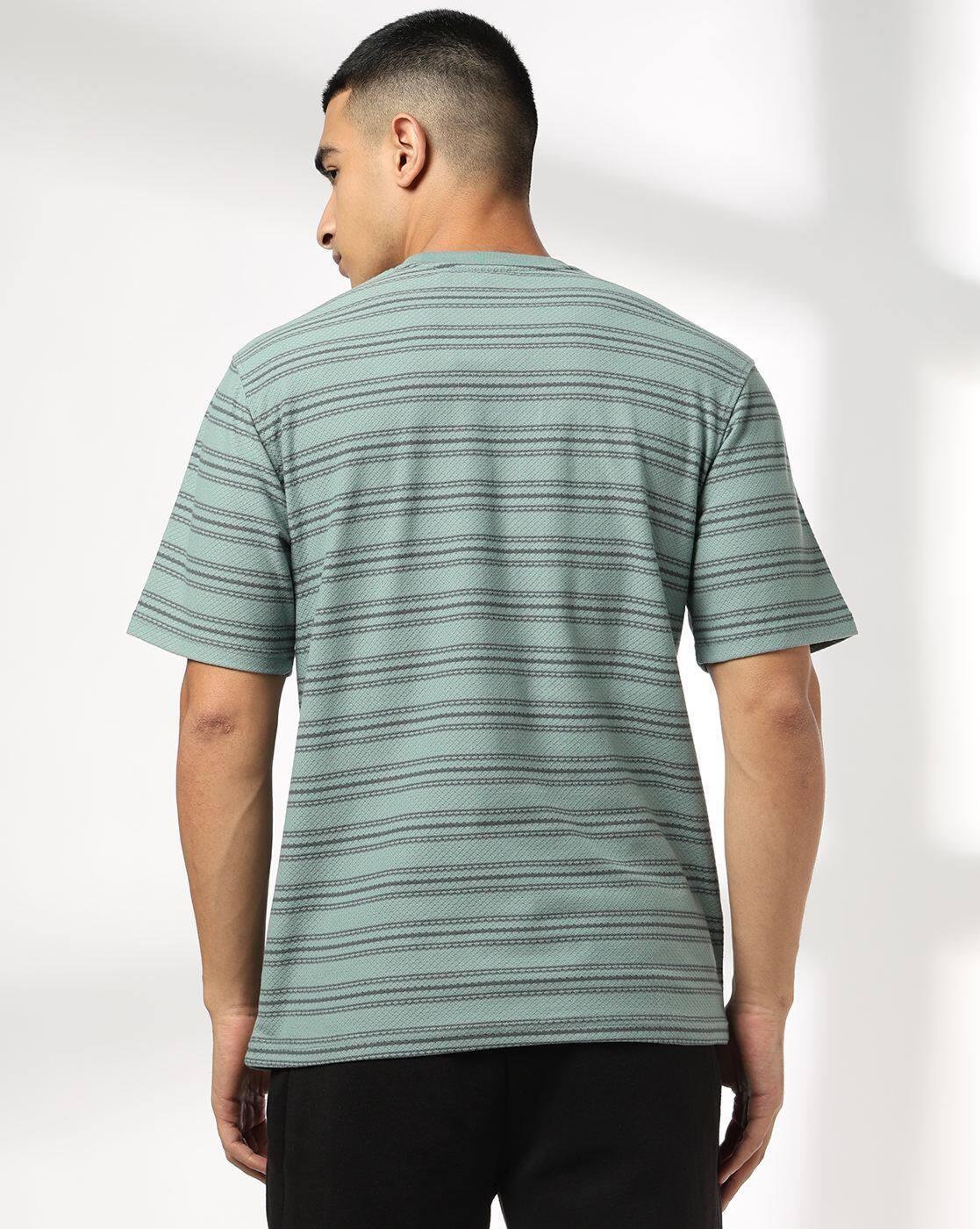 Teamspirit | Men Striped Regular Fit Crew-Neck T-Shirt|2