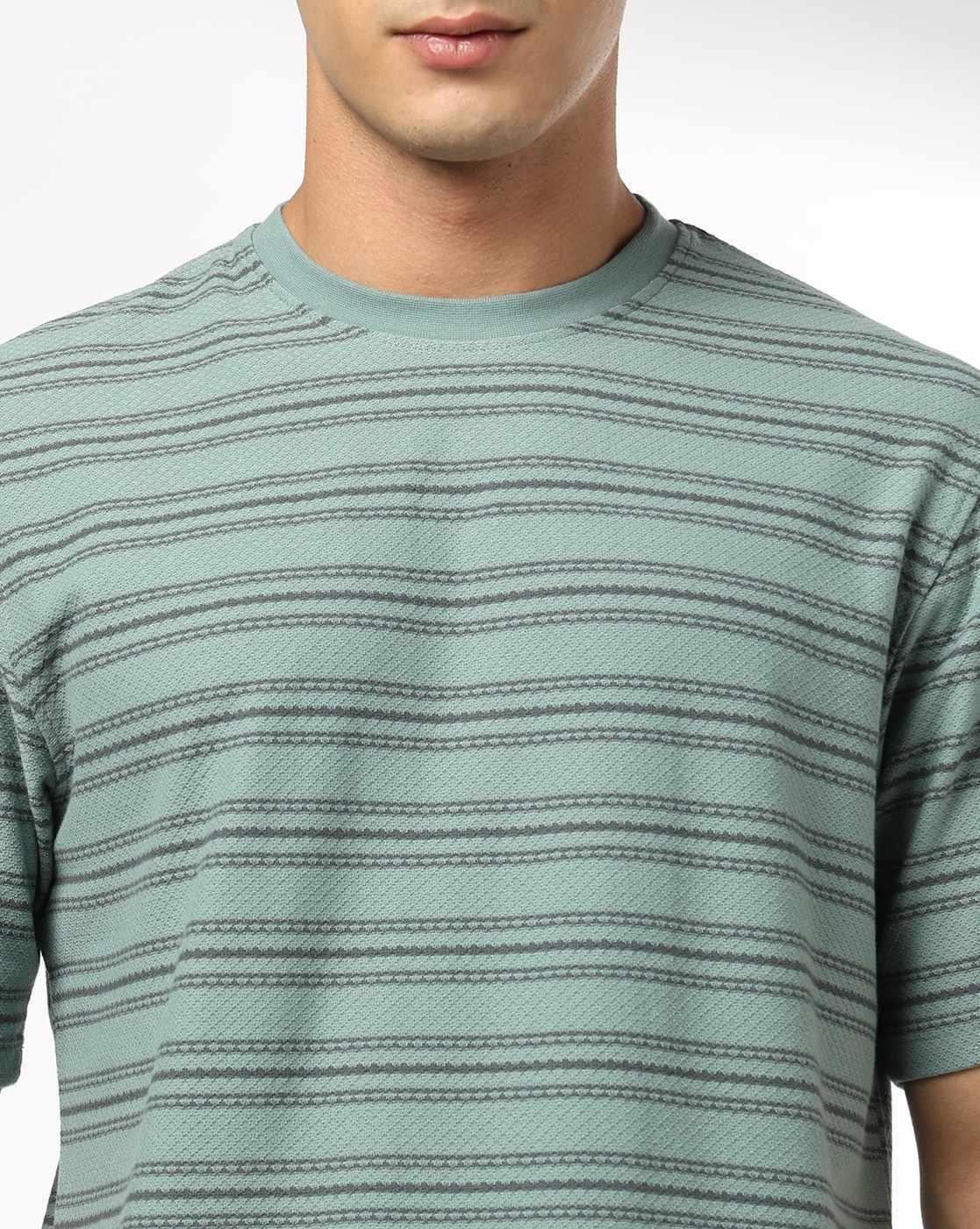 Teamspirit | Men Striped Regular Fit Crew-Neck T-Shirt|3