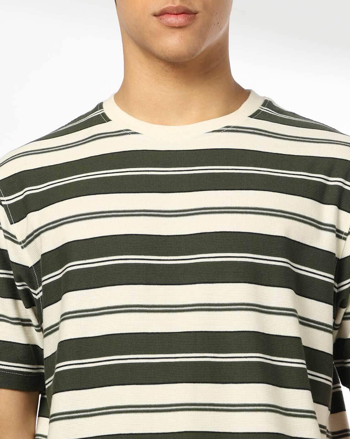 Teamspirit | Men Striped Regular Fit Crew-Neck T-Shirt|3