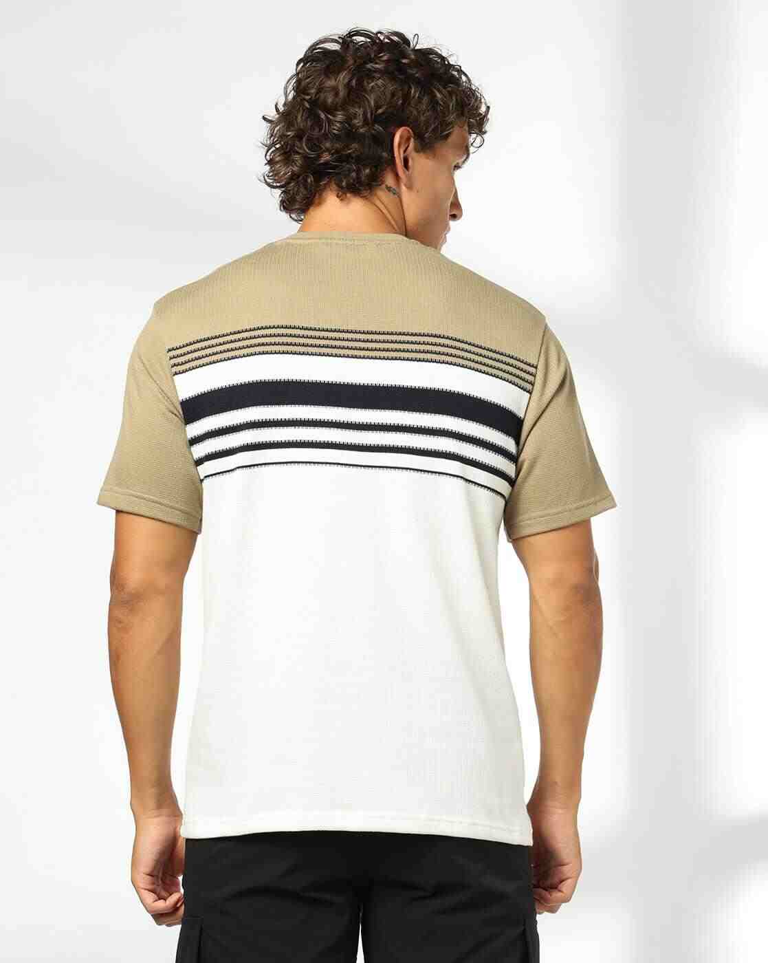 Teamspirit | Men Striped Regular Fit Crew-Neck T-Shirt|2