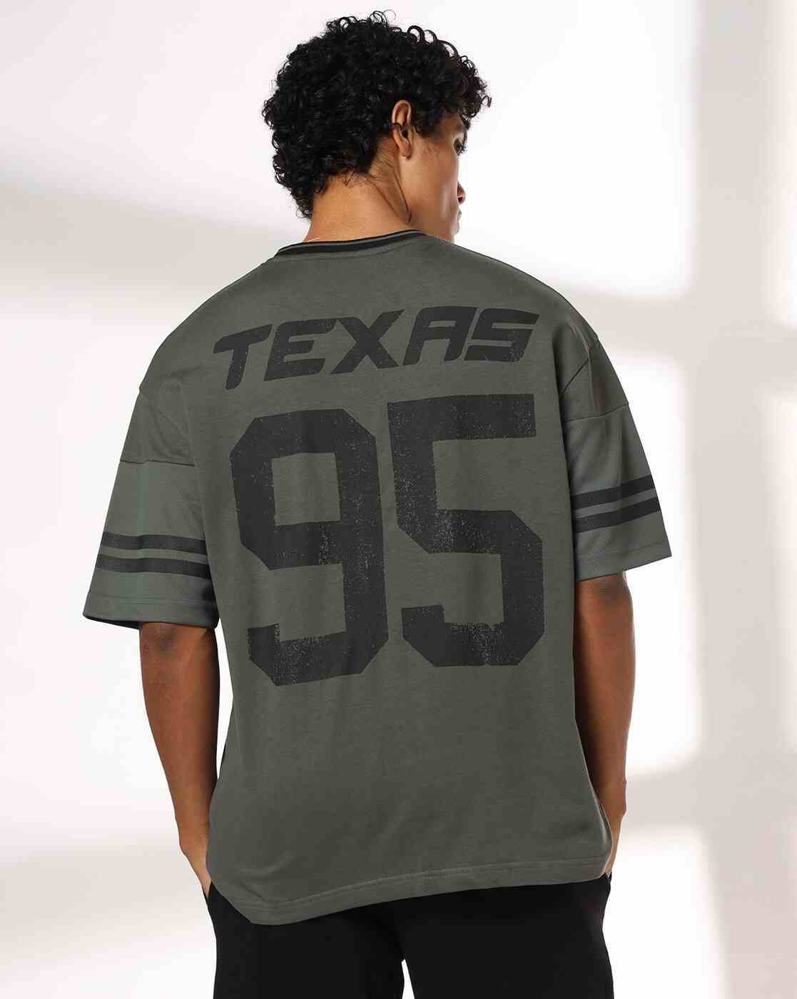 Men Printed V-Neck Boxy Fit T-Shirt