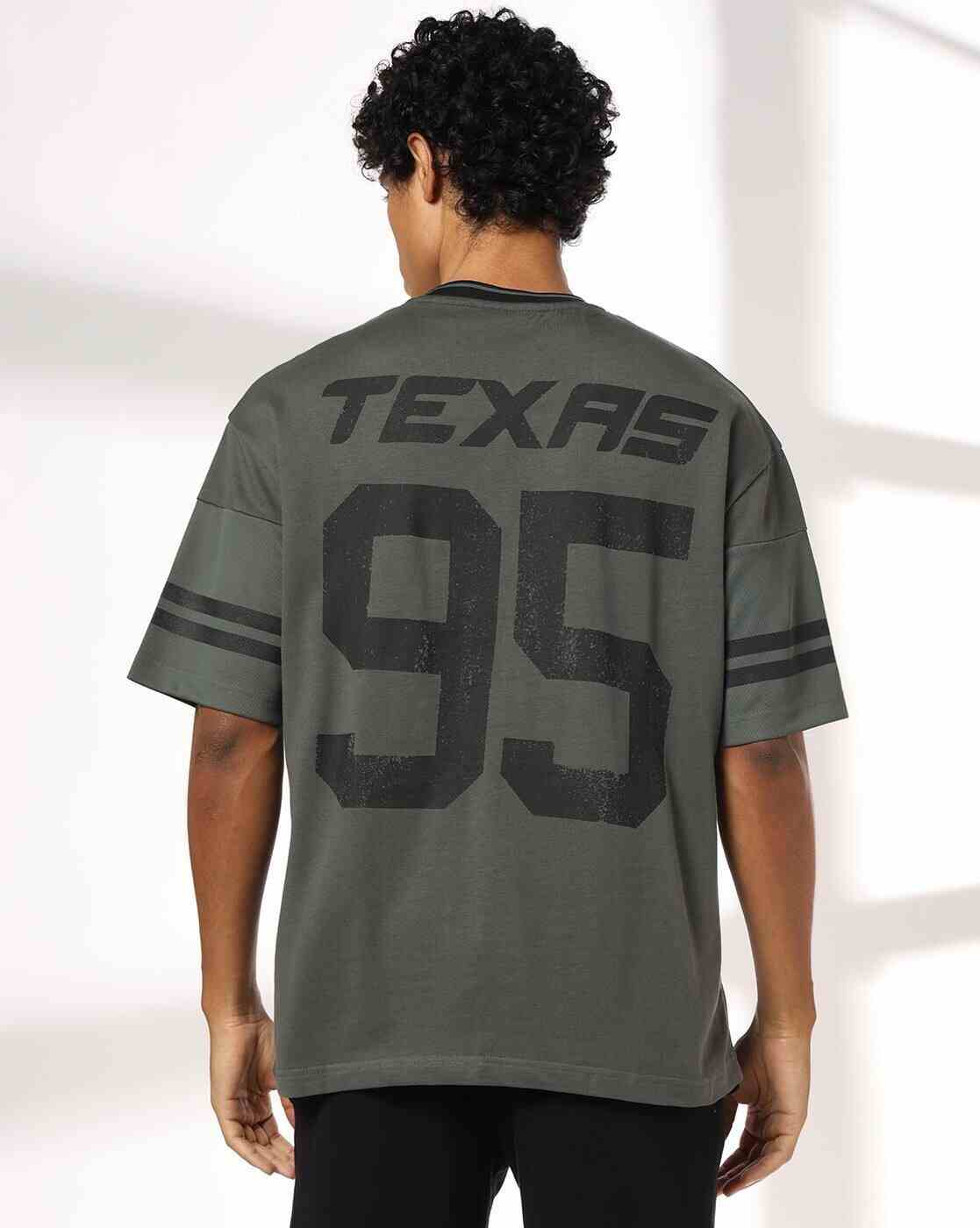 Teamspirit | Men Printed V-Neck Boxy Fit T-Shirt|2