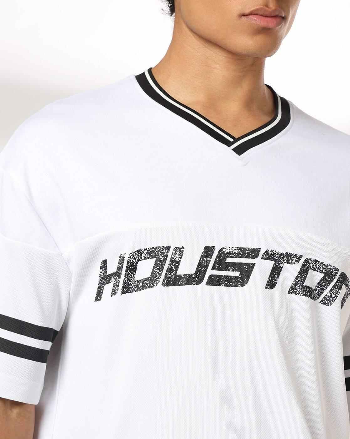 Teamspirit | Men Printed V-Neck Boxy Fit T-Shirt|4