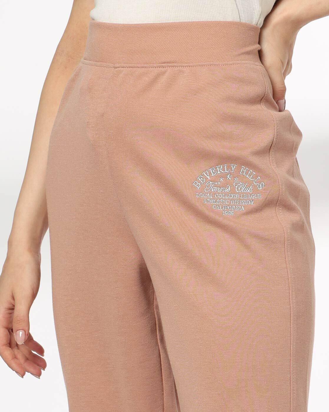 Teamspirit | Women Typographic Embroidered Straight Fit Track Pants|3