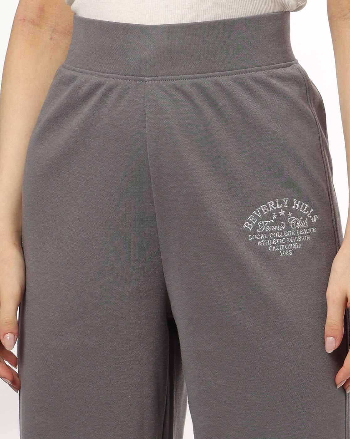 Teamspirit | Women Typographic Embroidered Straight Fit Track Pants|3