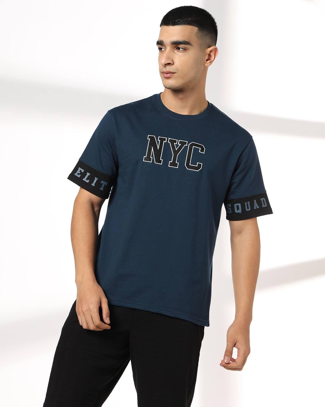 Teamspirit | Men Typographic Print Regular Fit Crew-Neck T-Shirt|0
