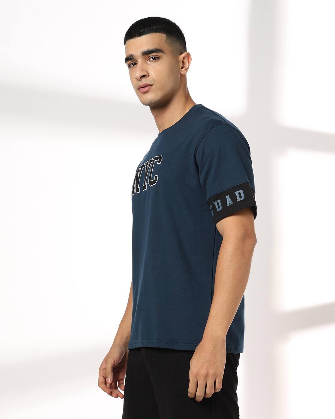 Teamspirit | Men Typographic Print Regular Fit Crew-Neck T-Shirt|1