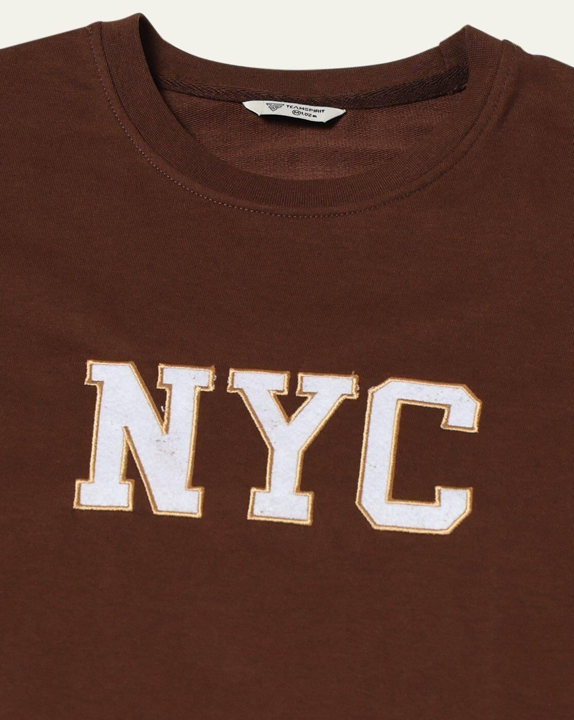 Teamspirit | Men Typographic Print Regular Fit Crew-Neck T-Shirt|4