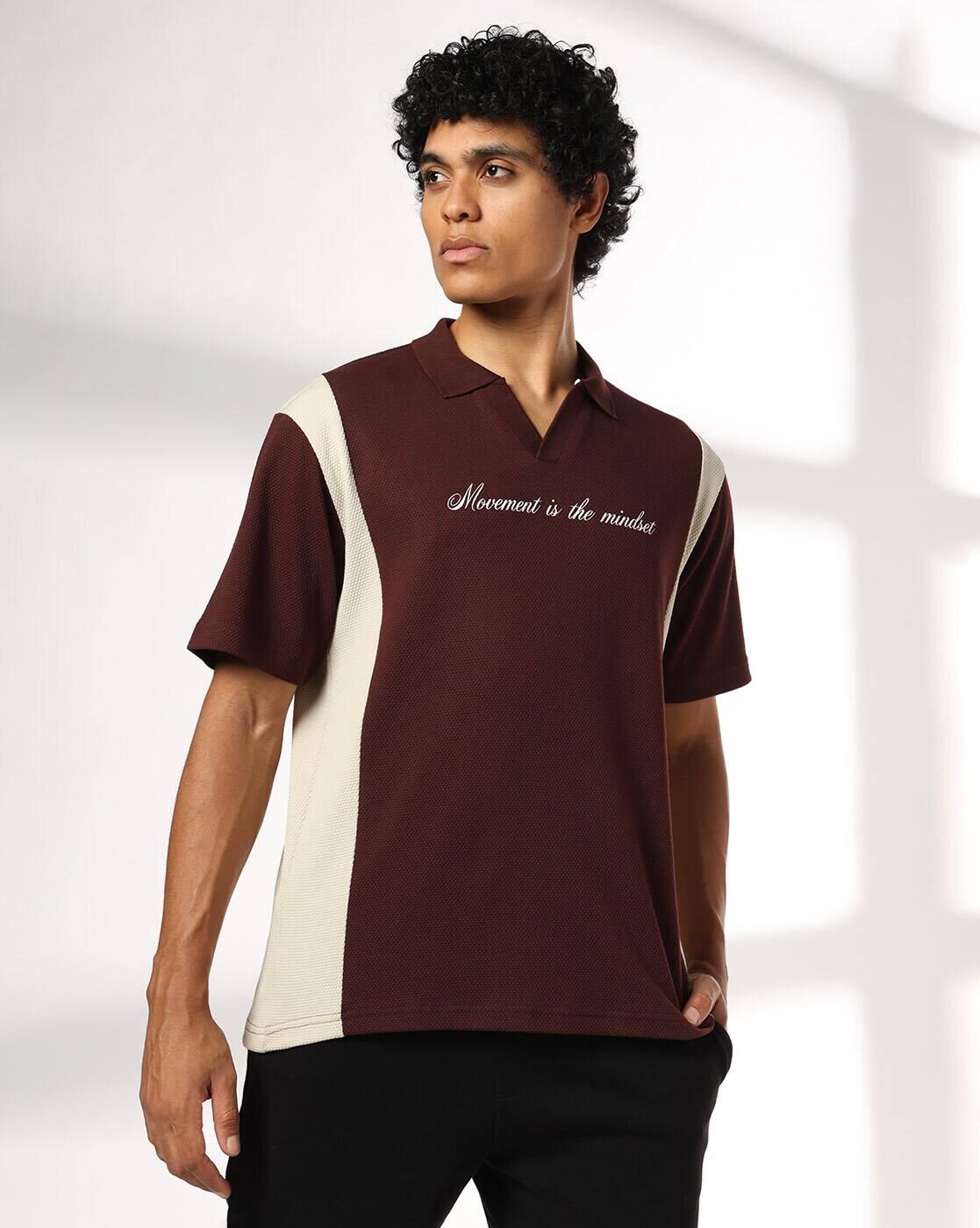 Men Colourblock Polo T-Shirt