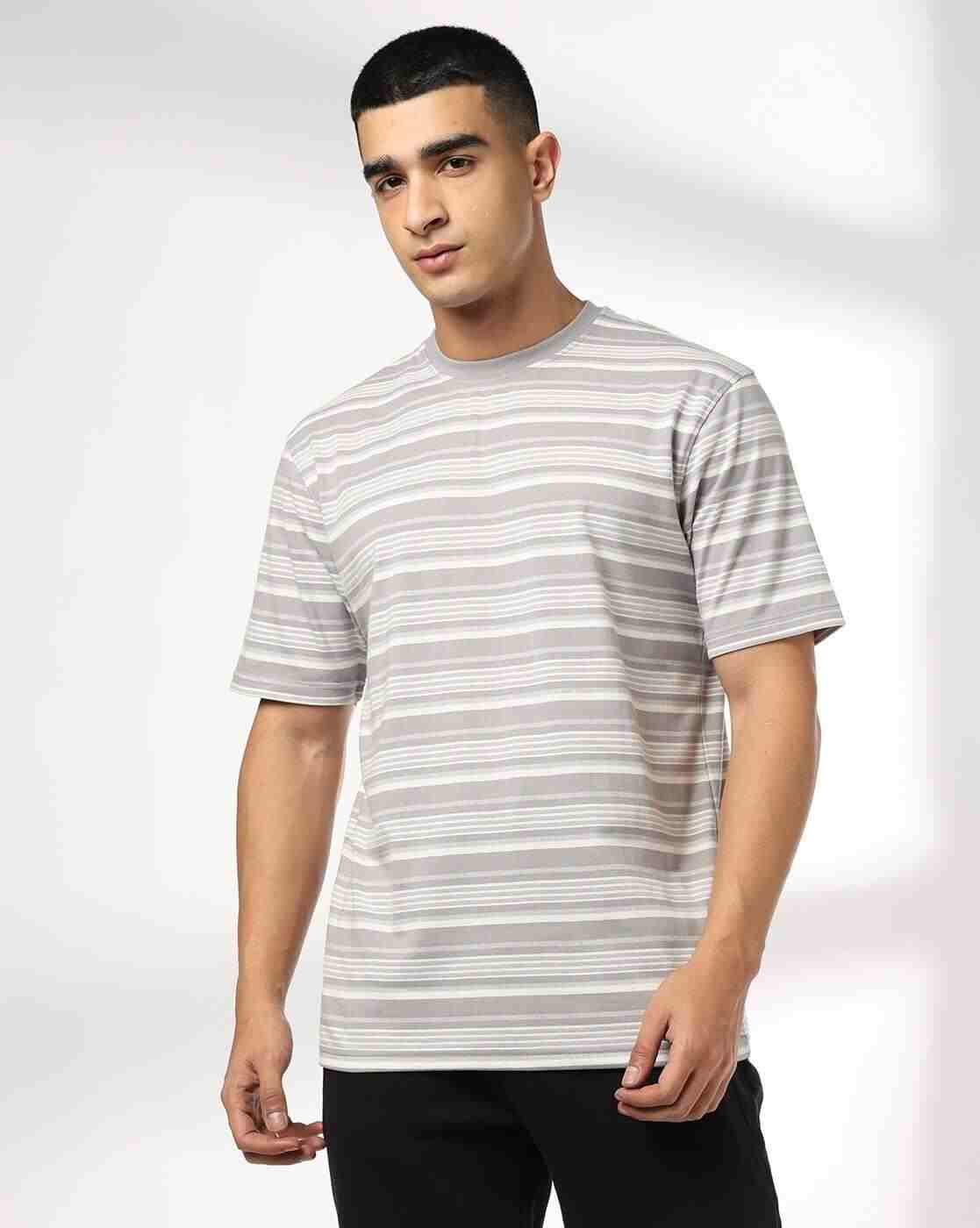 Teamspirit | Men Striped Regular Fit Crew-Neck T-Shirt|0