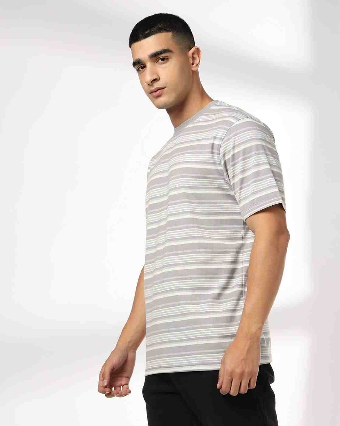Teamspirit | Men Striped Regular Fit Crew-Neck T-Shirt|1