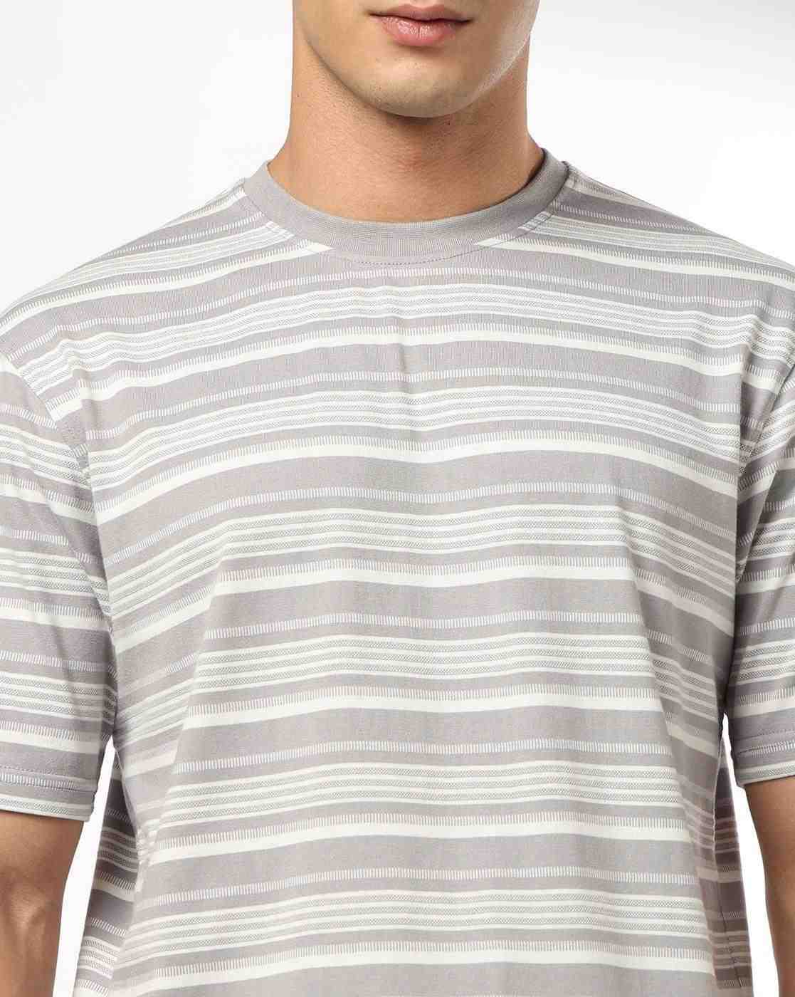 Teamspirit | Men Striped Regular Fit Crew-Neck T-Shirt|3