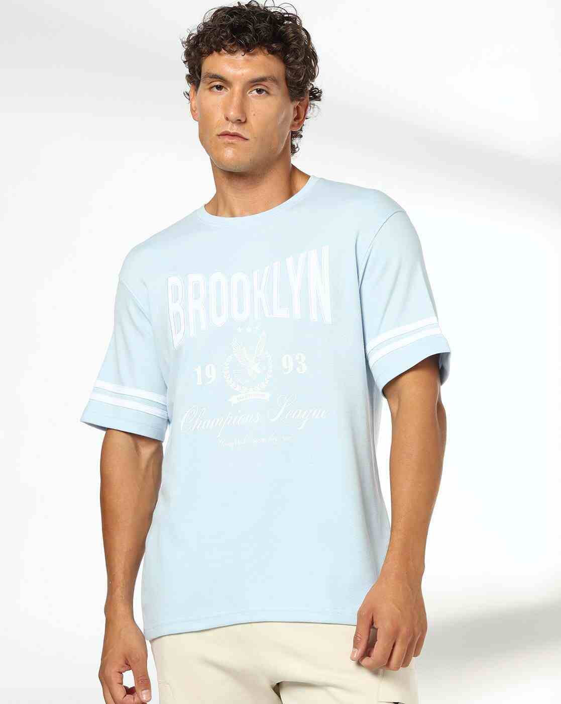 Teamspirit | Men Typographic Print Regular Fit Crew-Neck T-Shirt|0