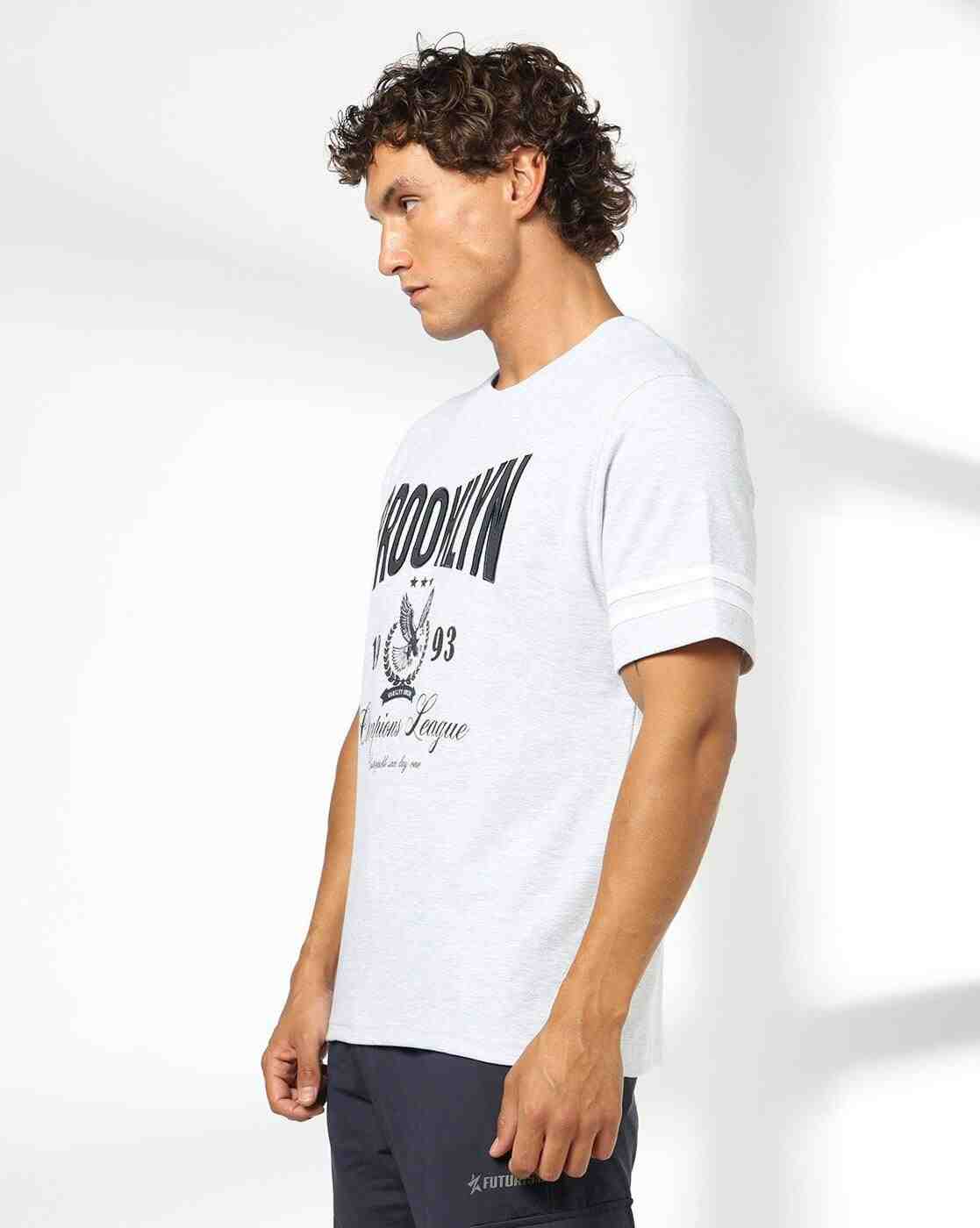 Teamspirit | Men Typographic Print Regular Fit Crew-Neck T-Shirt|1