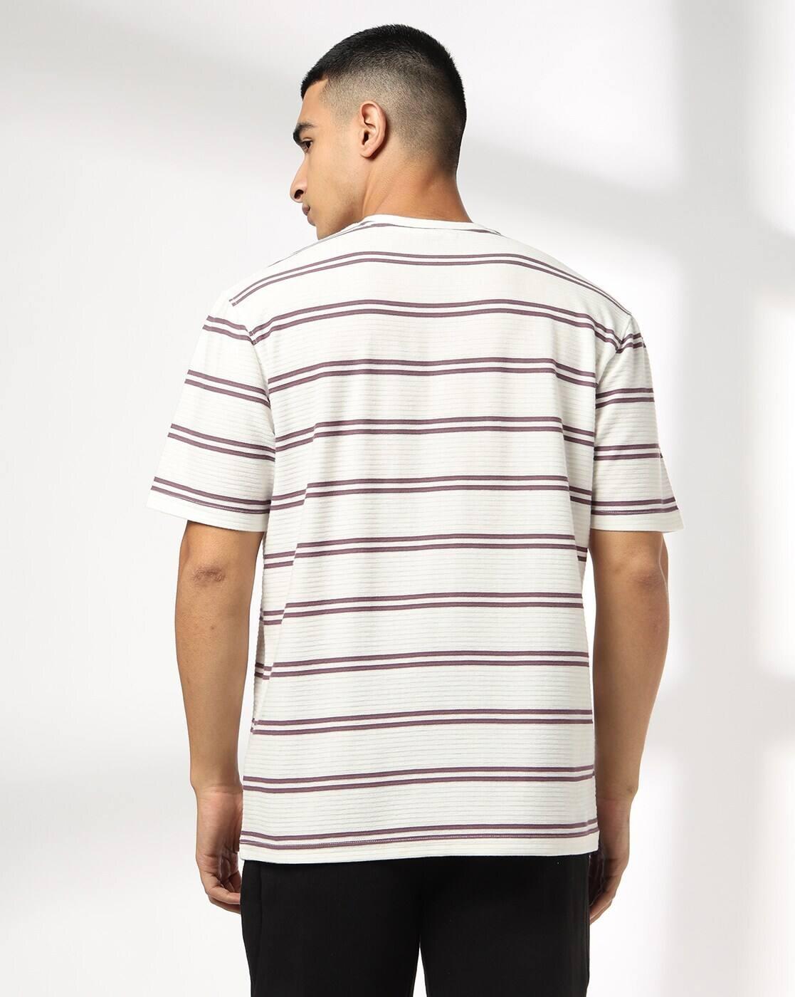 Teamspirit | Men Striped Regular Fit Crew-Neck T-Shirt|2