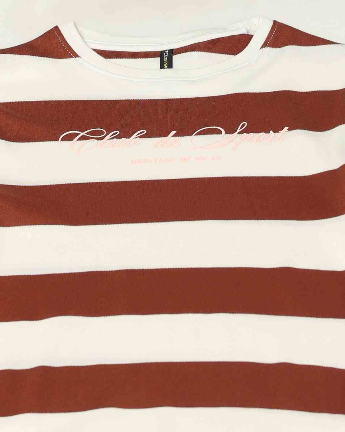 Teamspirit | Women Striped Regular Fit T-Shirt|4